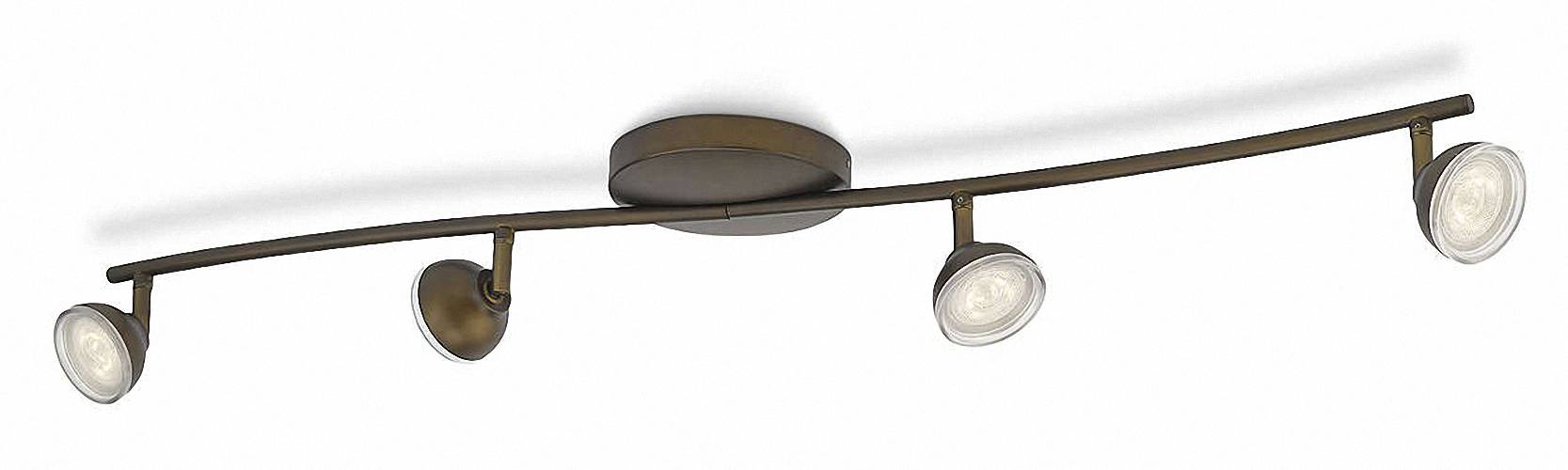 Philips LED Spotleiste Toscane Deckenleuchte 4x 3W LED Bronze 670lm Metall