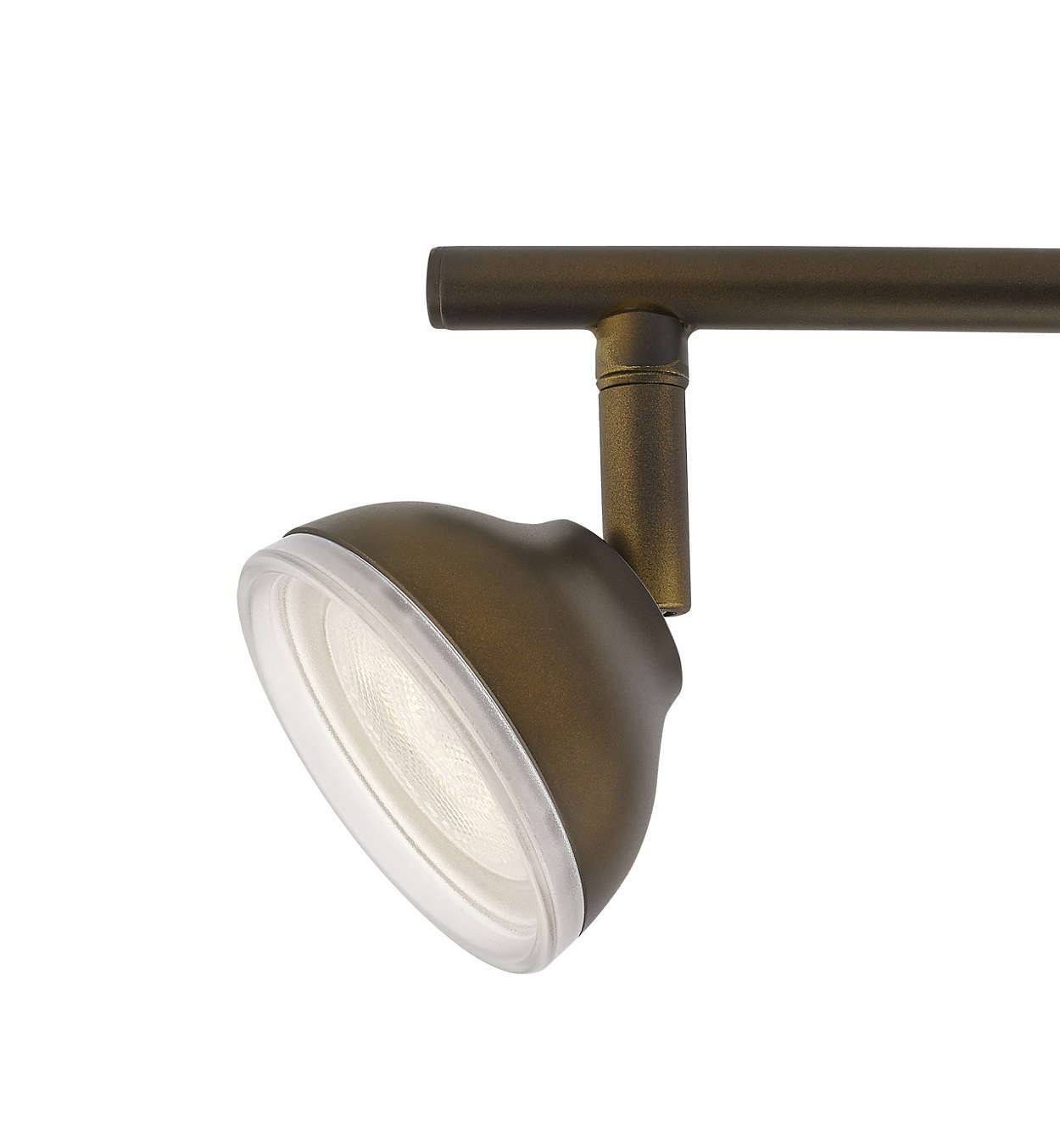 Philips LED Spotleiste Toscane Deckenleuchte 4x 3W LED Bronze 670lm Metall