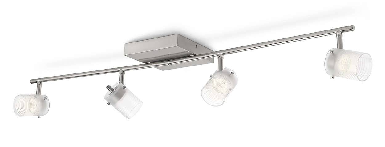 Philips LED Spotleiste Toile Deckenleuchte Spot Strahler Glas Modern