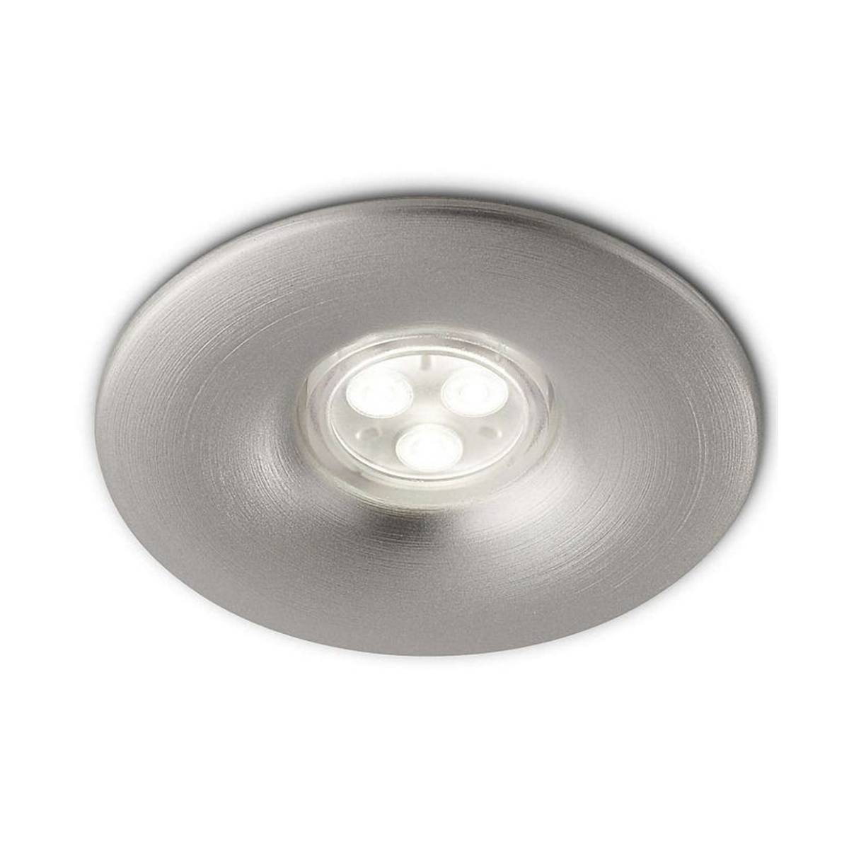 3er Einbauset Philips Ledino Power LED Spots 3x7,5W silbern