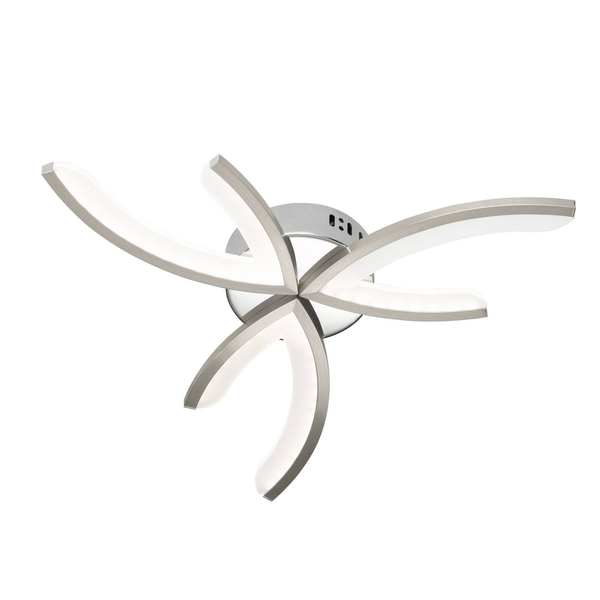 Wofi LED Deckenleuchte Kelton 6 flammig Silber 12W/230V 700lm 3000K 52x52x5cm