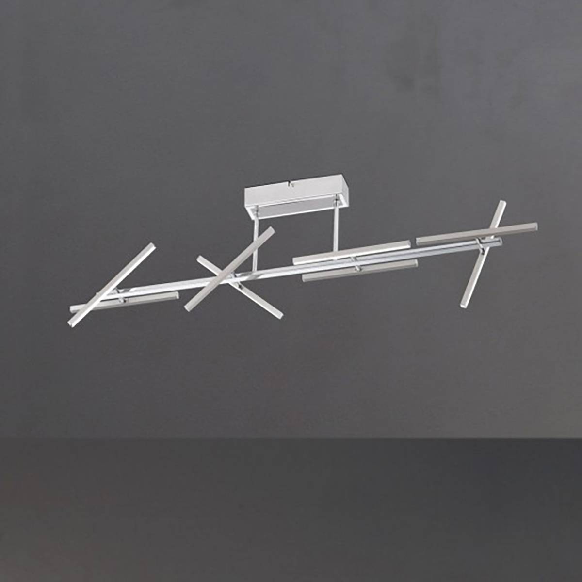 Wofi LED Deckenleuchte Montreal 8x3,8W/230V Nickel Matt 240lm 106,5x20,5x9cm