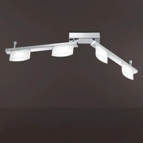Wofi Avance LED Deckenleuchte 4x4,8W Chrom Metall Glas Dimmbar 15x6,5x103cm Wofi Avance LED Deckenleuchte 4x4,8W Chrom Metall Glas Dimmbar 15x6,5x103cm