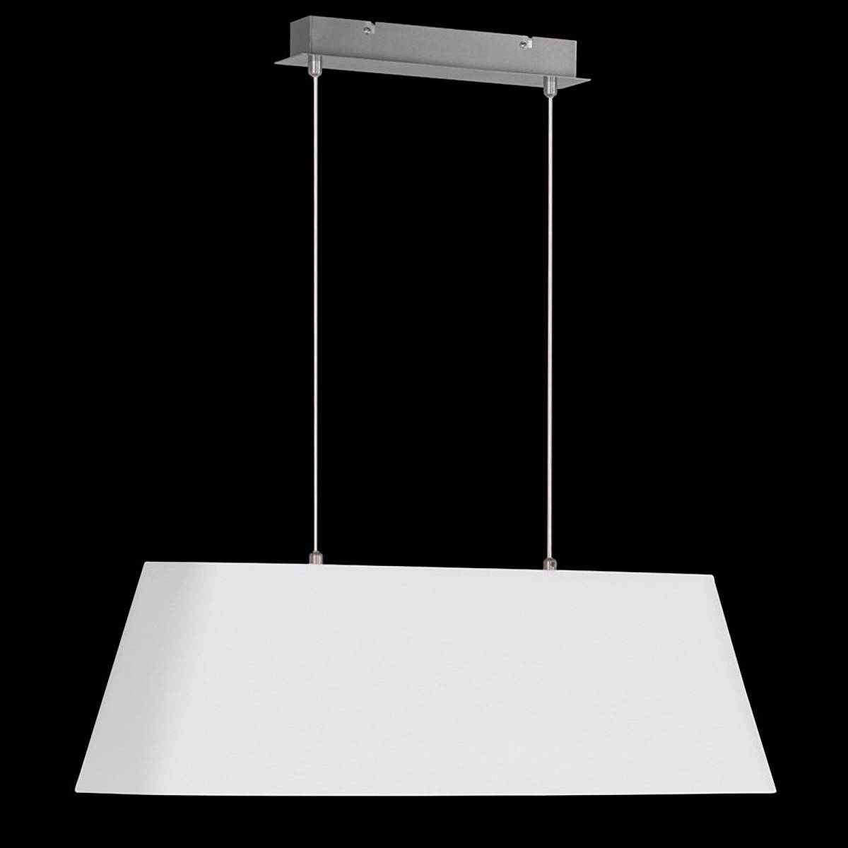 Hänge-/Pendelleuchte Stoffschirm Weiß 2xE27 max. je 46W/230V Metall Höhe 140cm