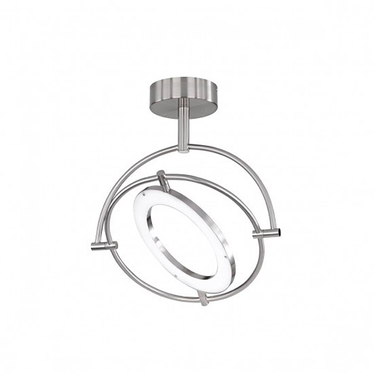 Wofi LED Deckenleuchte 24W/230V Metall Kunststoff 1800lm Schwenkbar Nickel Matt