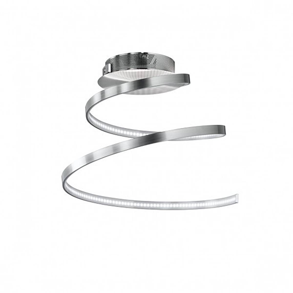 Wofi LED Deckenleuchte 19W/230V Metall Nickel Matt Spirale 1400lm 42x42x30cm