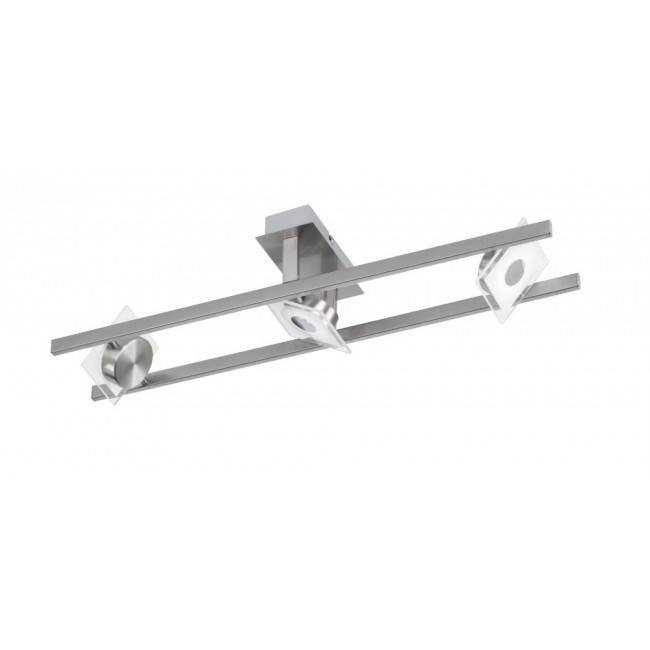 LED Deckenleuchte 3x4,5W/230V Schwenkbar Nickel Matt 900lm 67,5x16,5x16,5cm