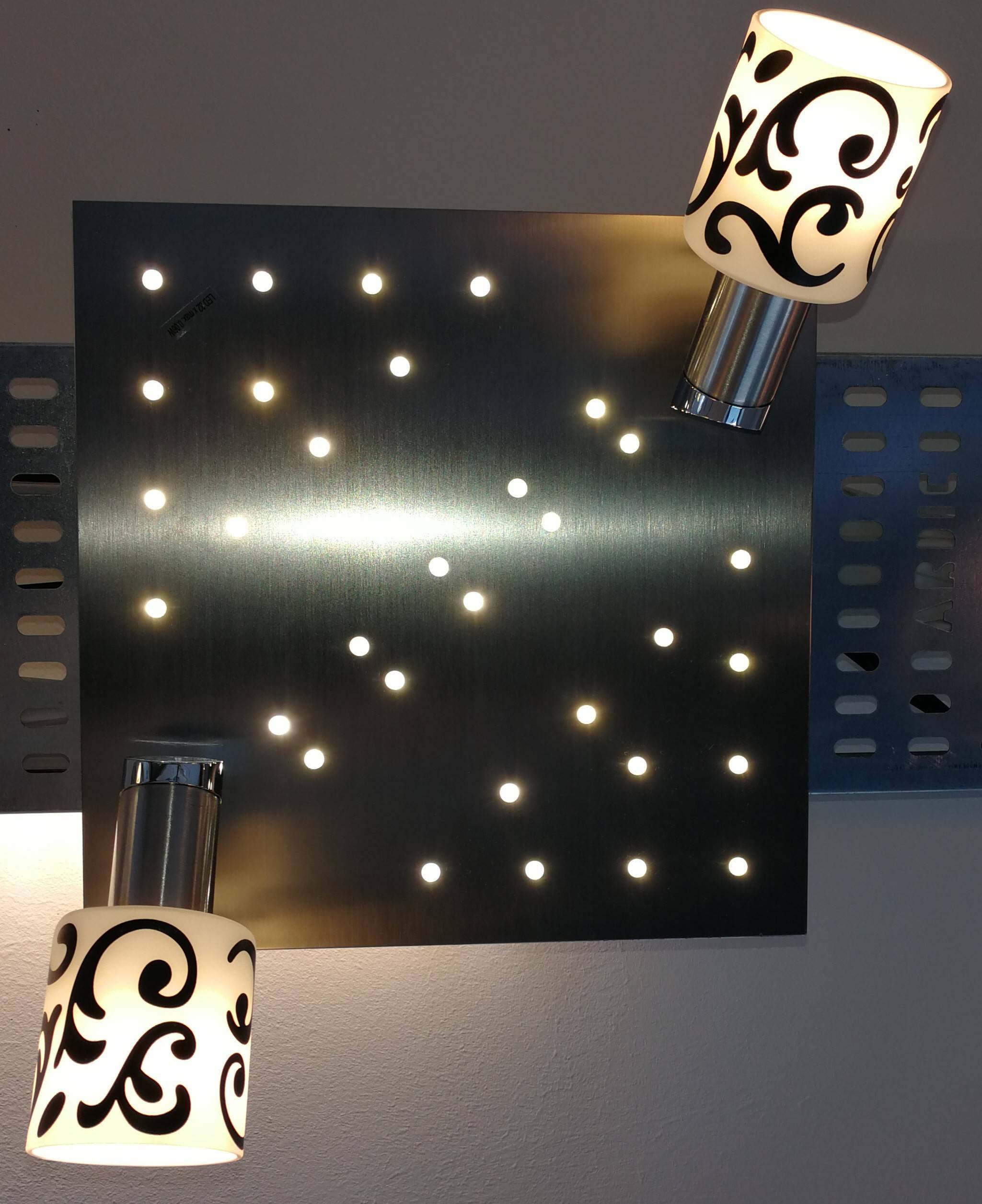 Eglo MY CHOICE Deckenleuchte Dekorglas Schwarz Weiß 2 Flammig Energiespar + LED