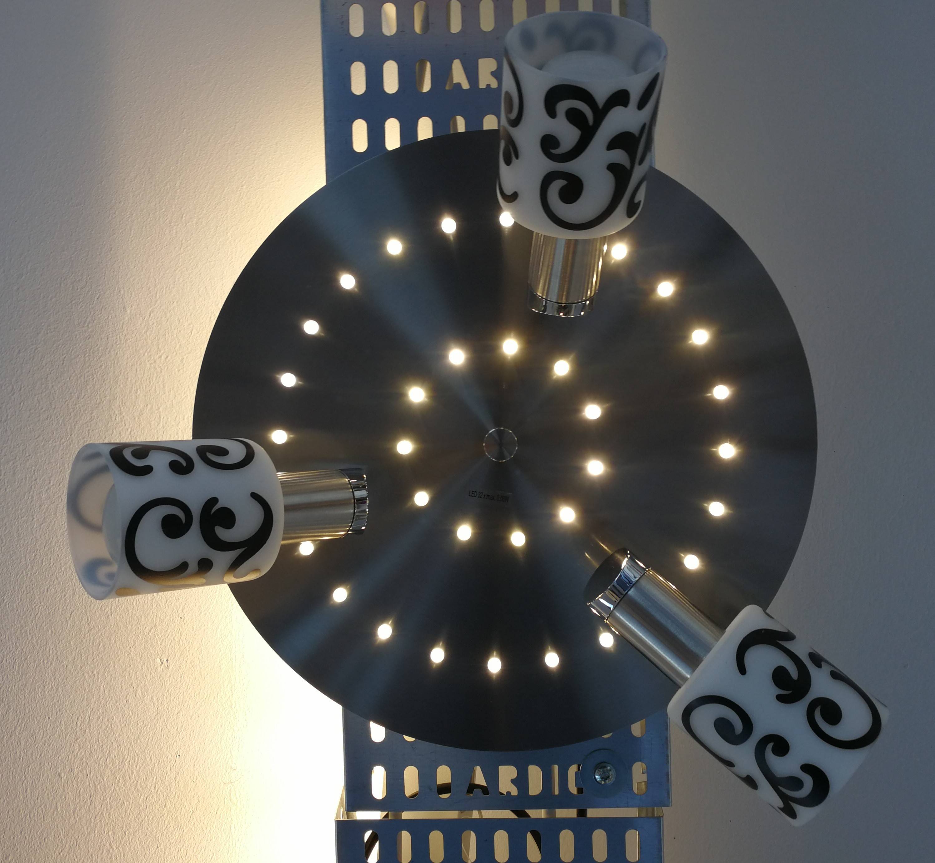 Eglo MY CHOICE Deckenleuchte LED Glas Nickel Matt Chrom 3 Flammig je 9W Ø35cm