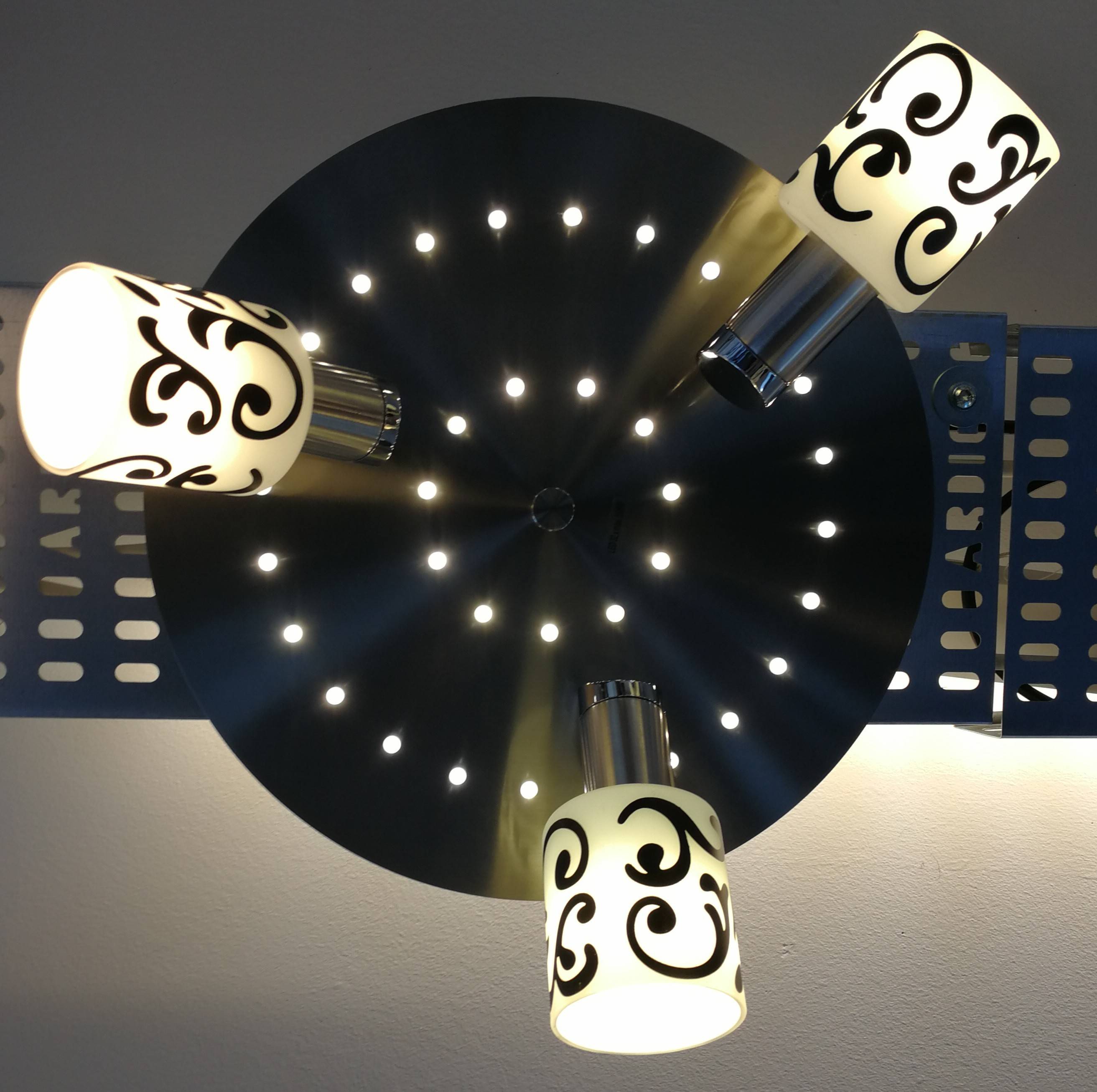 Eglo MY CHOICE Deckenleuchte LED Glas Nickel Matt Chrom 3 Flammig je 9W Ø35cm