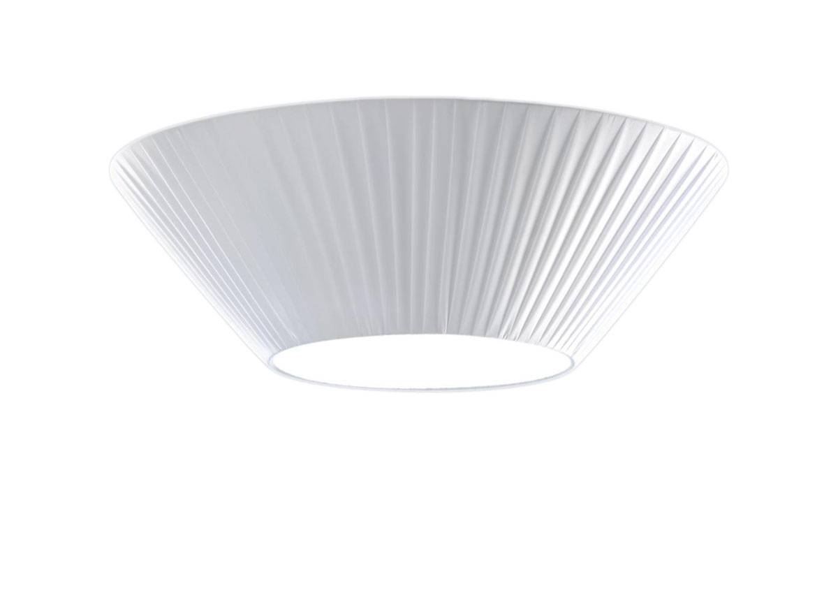 Deutsche Deckenleuchte Chrom 3 Flammig E27 LED tauglich Ø70cm Stoffschirm