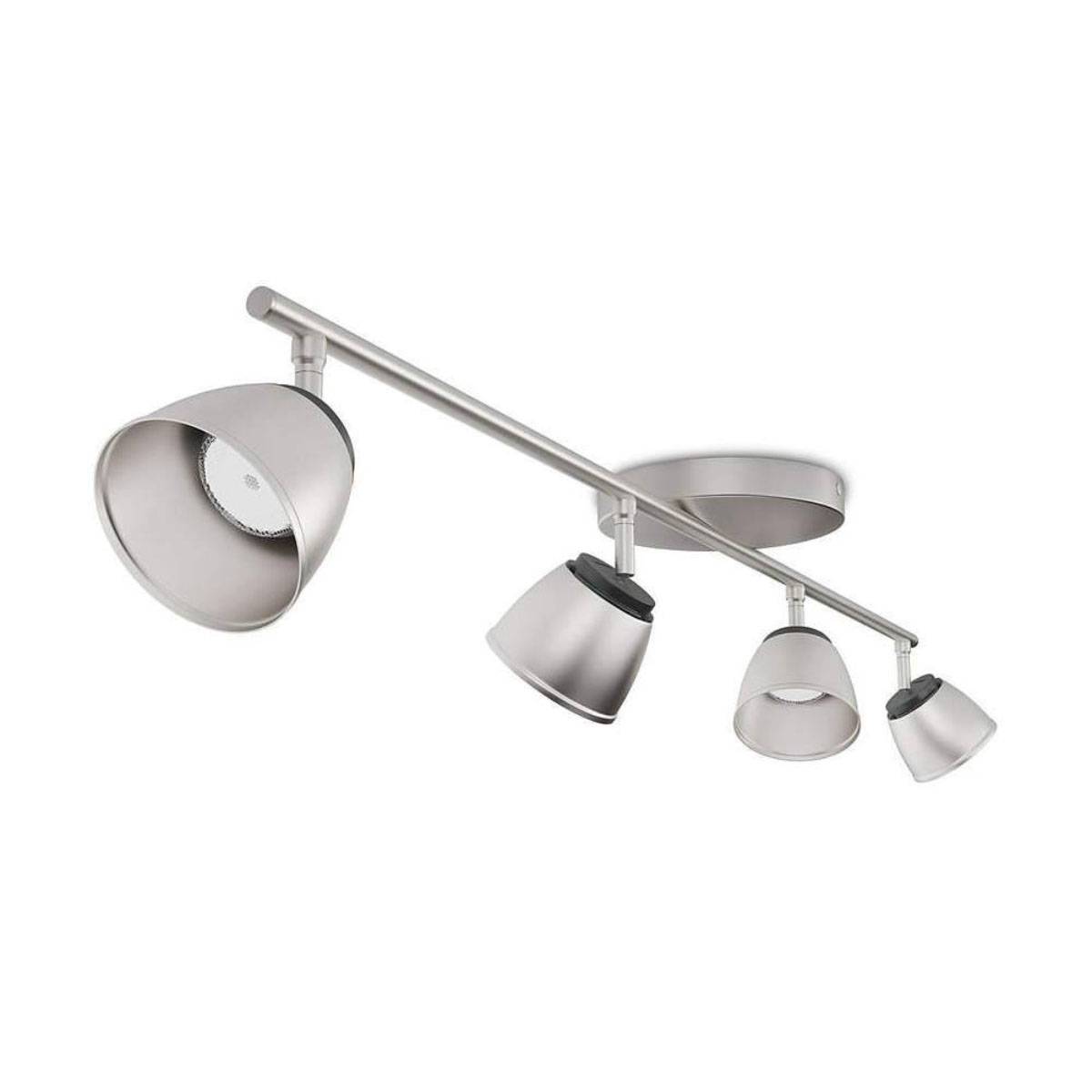 Philips LED Deckenleuchte 4x4W/230V Silber Metall 1320lm Spots 15,6x98,8x16cm