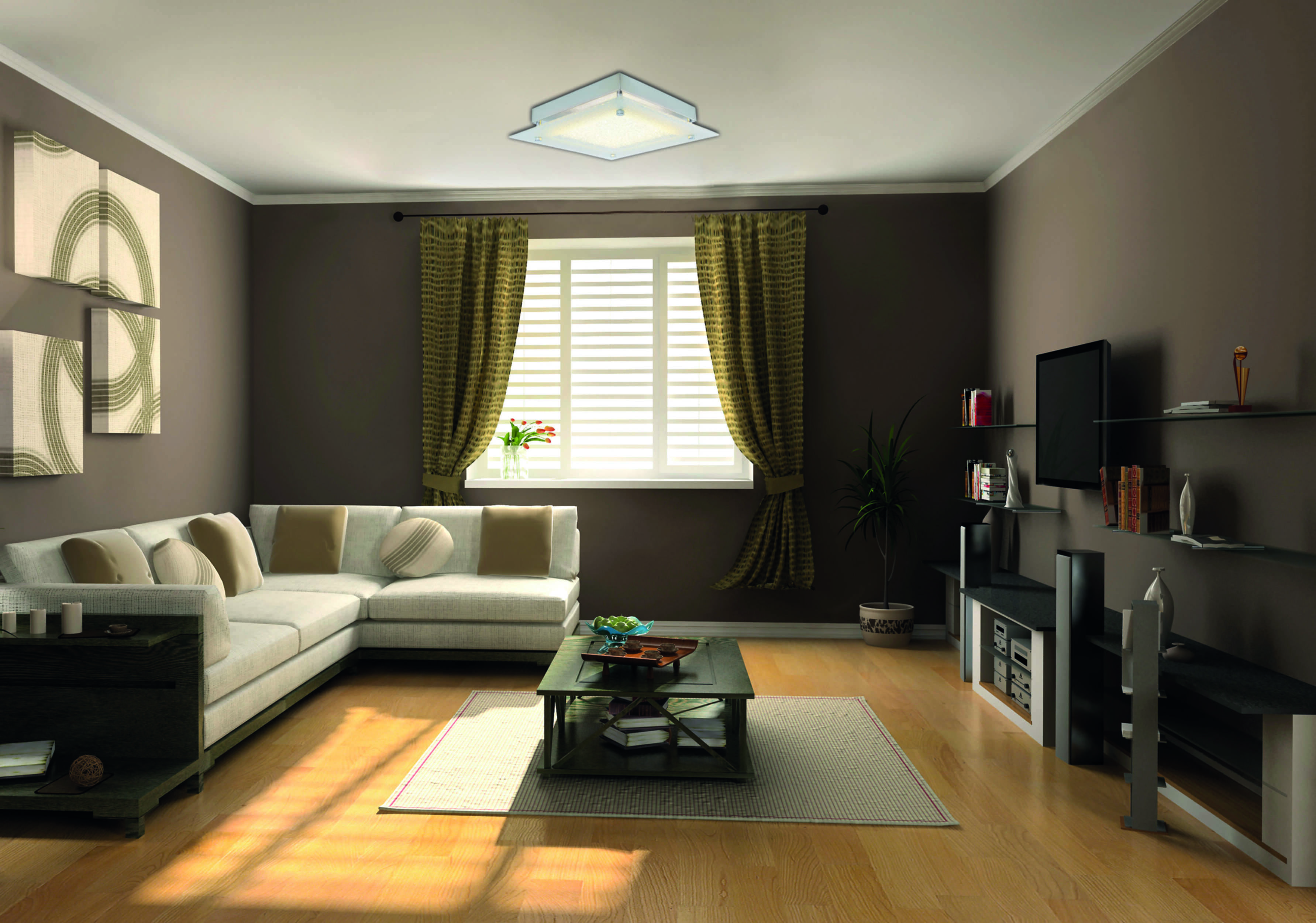 LED-Deckenleuchte Kristalloptik "LEEDS"