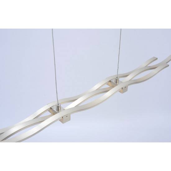 LED Pendelleuchte 30W Farbwechsel Fernbedienung Dimmbar Silber 2230lm 120x88x9cm