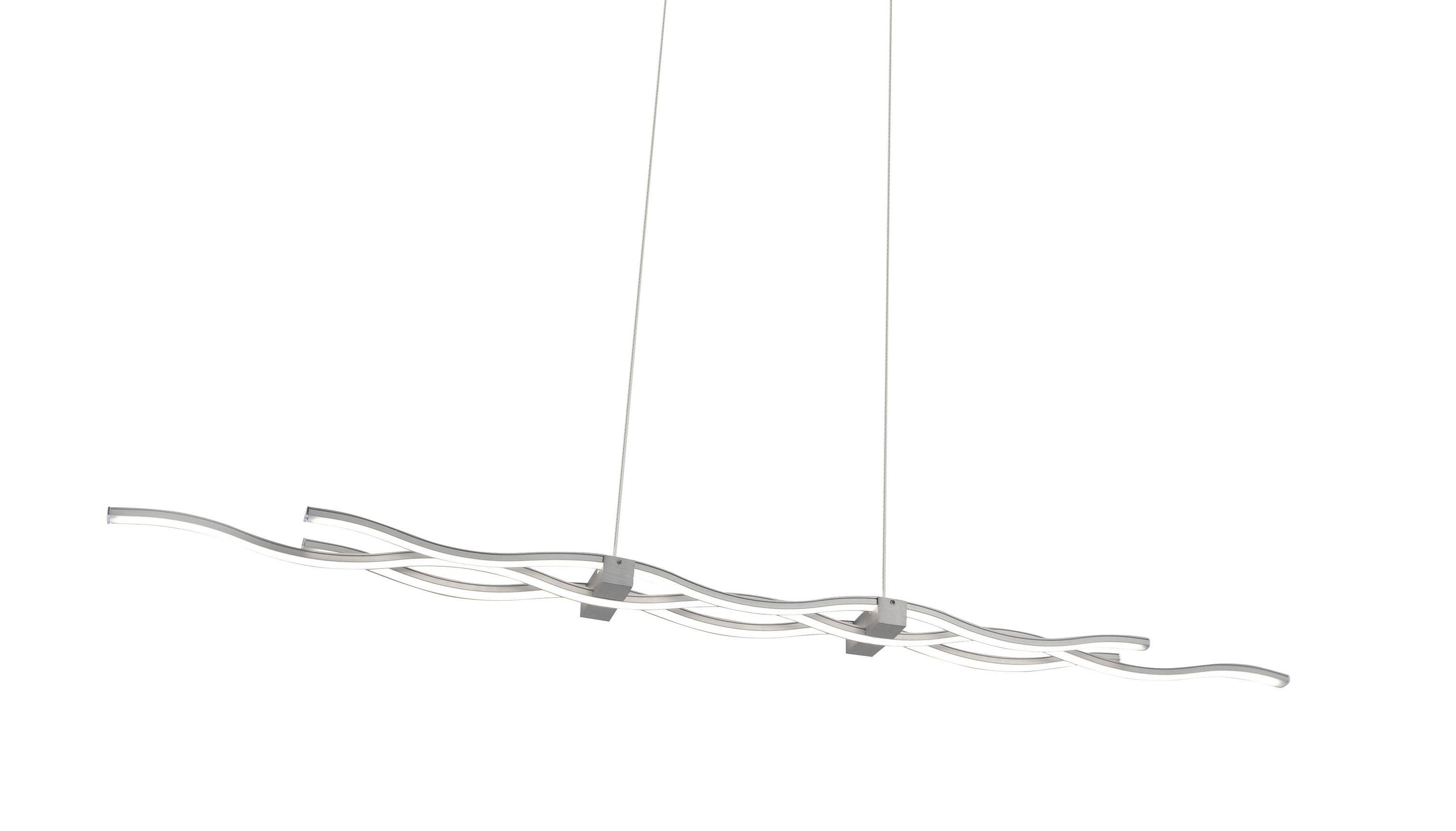 LED Pendelleuchte 30W Farbwechsel Fernbedienung Dimmbar Silber 2230lm 120x88x9cm