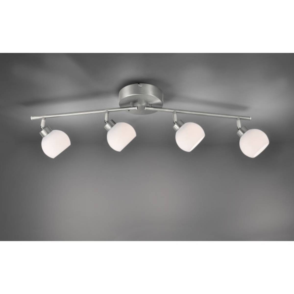 LED Deckenleuchte Stahl 4 Flammig Fernbedienung Farbwechsel Dimmbar 1200lm