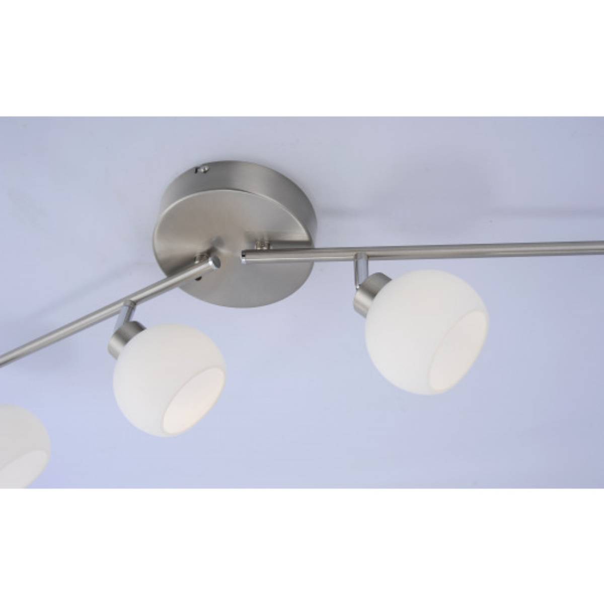 LED Deckenleuchte Stahl 4 Flammig Fernbedienung Farbwechsel Dimmbar 1200lm