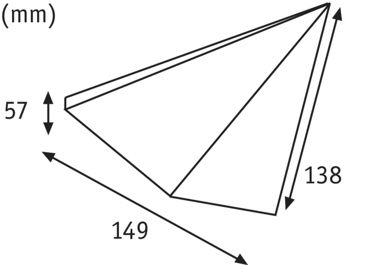 Möbelaufbauleuchten LED 6,2W Dreieckig IP44 Unterschrankleuchte 6W 440lm