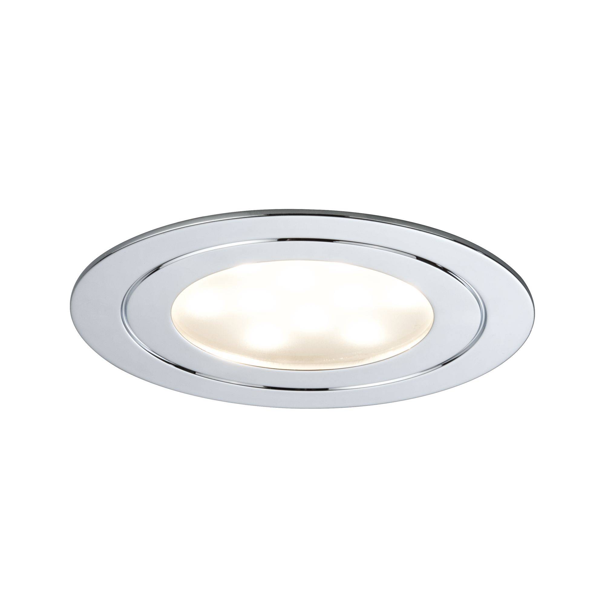 Möbeleinbauleuchten Einbauleuchten 3xLED je 5,6W/230V Chrom Dimmbar Flach Ø8,5cm