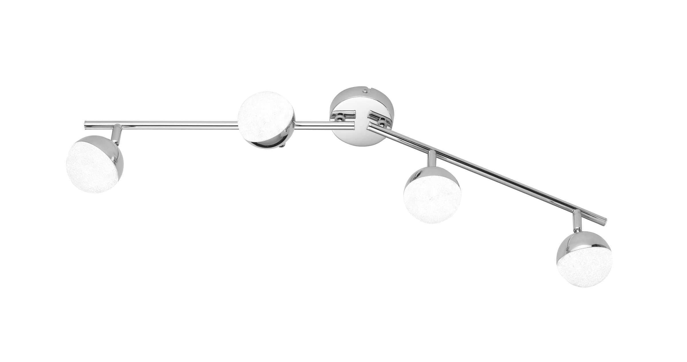 Schwenkbare Deckenleuchte Spotleiste 4x LED 4,5W/230V Chrom Metall 78x9x17cm