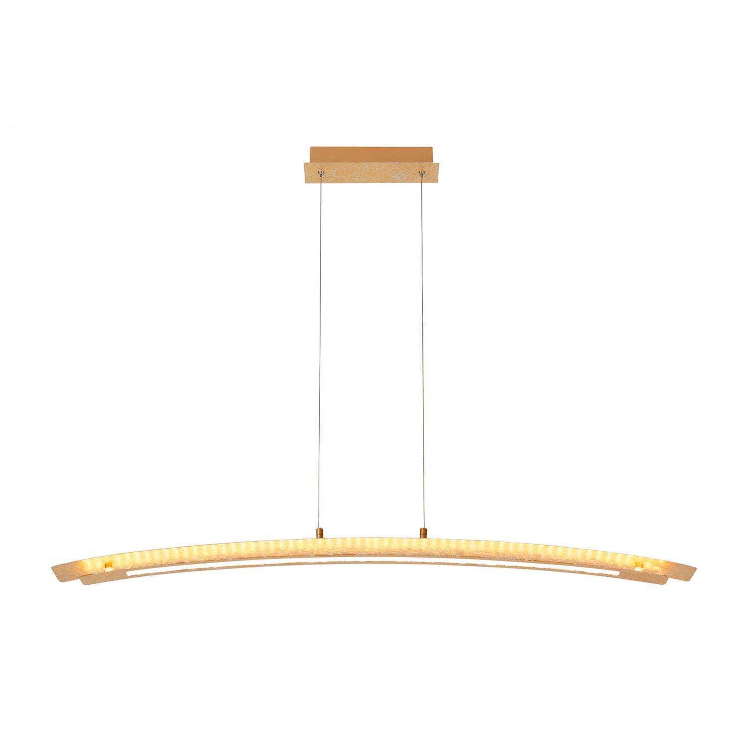 Elegante LED Pendel-/Hängeleuchte Gold 1700lm 18W Länge 110cm Höhe max. 120cm