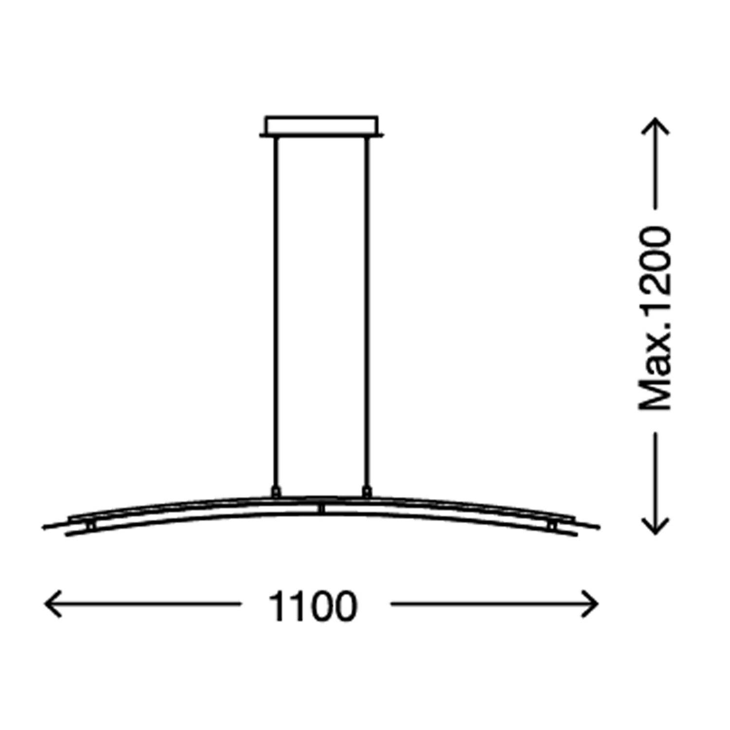 Elegante LED Pendel-/Hängeleuchte Gold 1700lm 18W Länge 110cm Höhe max. 120cm
