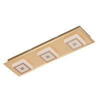 LED Wandleuchte Deckenleuchte 3 Flammig Gold Metall 1200lm Warmweiß 44x12x5,4cm LED Wandleuchte Deckenleuchte 3 Flammig Gold Metall 1200lm Warmweiß 44x12x5,4cm