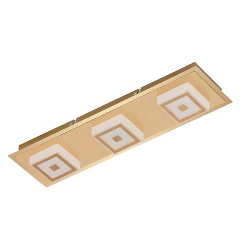 LED Wandleuchte Deckenleuchte 3 Flammig Gold Metall 1200lm Warmweiß 44x12x5,4cm LED Wandleuchte Deckenleuchte 3 Flammig Gold Metall 1200lm Warmweiß 44x12x5,4cm