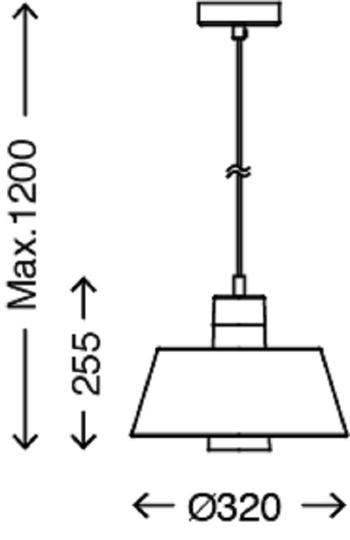 Hängeleuchte Pendelleuchte Kunststoffschirm Goldfarbig Ø 32cm Aufhängung Chrom