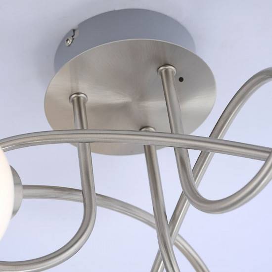 LED Deckenleuchte Stahl 3 Flammig Fernbedienung Farbwechsel Dimmbar 705lm