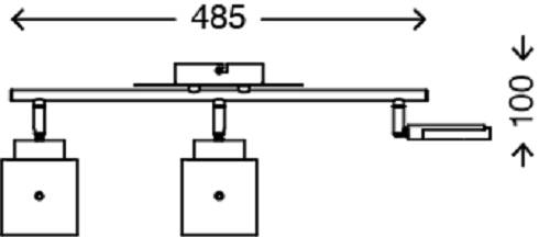 Briloner Deckenleuchte 3x LED 4,5W/230V Gold Metall 1350lm Warmweiß Schwenkbar