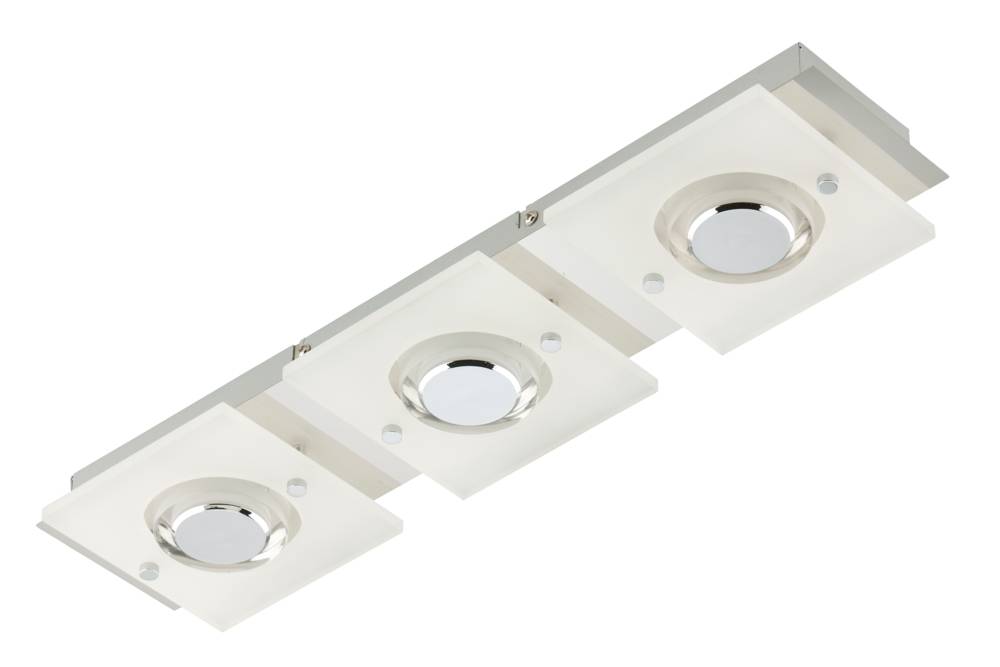 Briloner LED Wandleuchte Deckenleuchte 3 Flammig Silber 1200lm 3000K