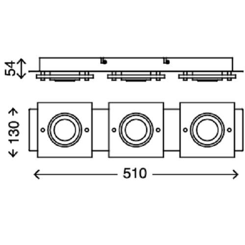 Briloner LED Wandleuchte Deckenleuchte 3 Flammig Silber 1200lm 3000K