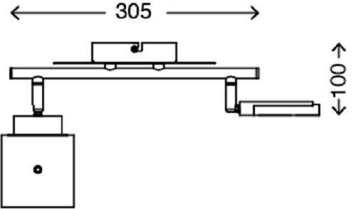 Briloner LED Deckenleuchte 2 Flammig Gold Metall 900lm Warmweiß Schwenkbar