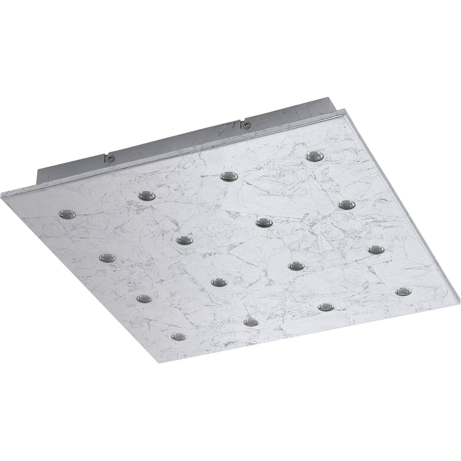 Eglo LED Deckenleuchte Silber Warmweiß 16 Flammig 37 x 37cm 1440lm