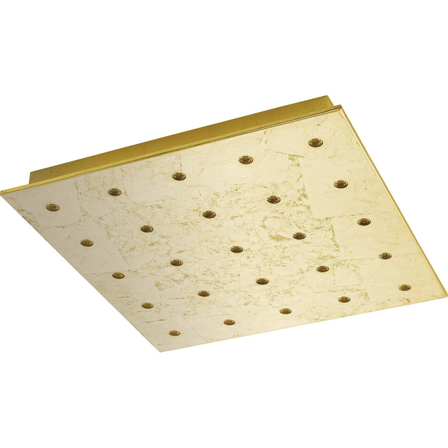 Große Eglo LED Deckenleuchte Blattgold Warmweiß 25 Flammig 47 x 47cm 2250lm