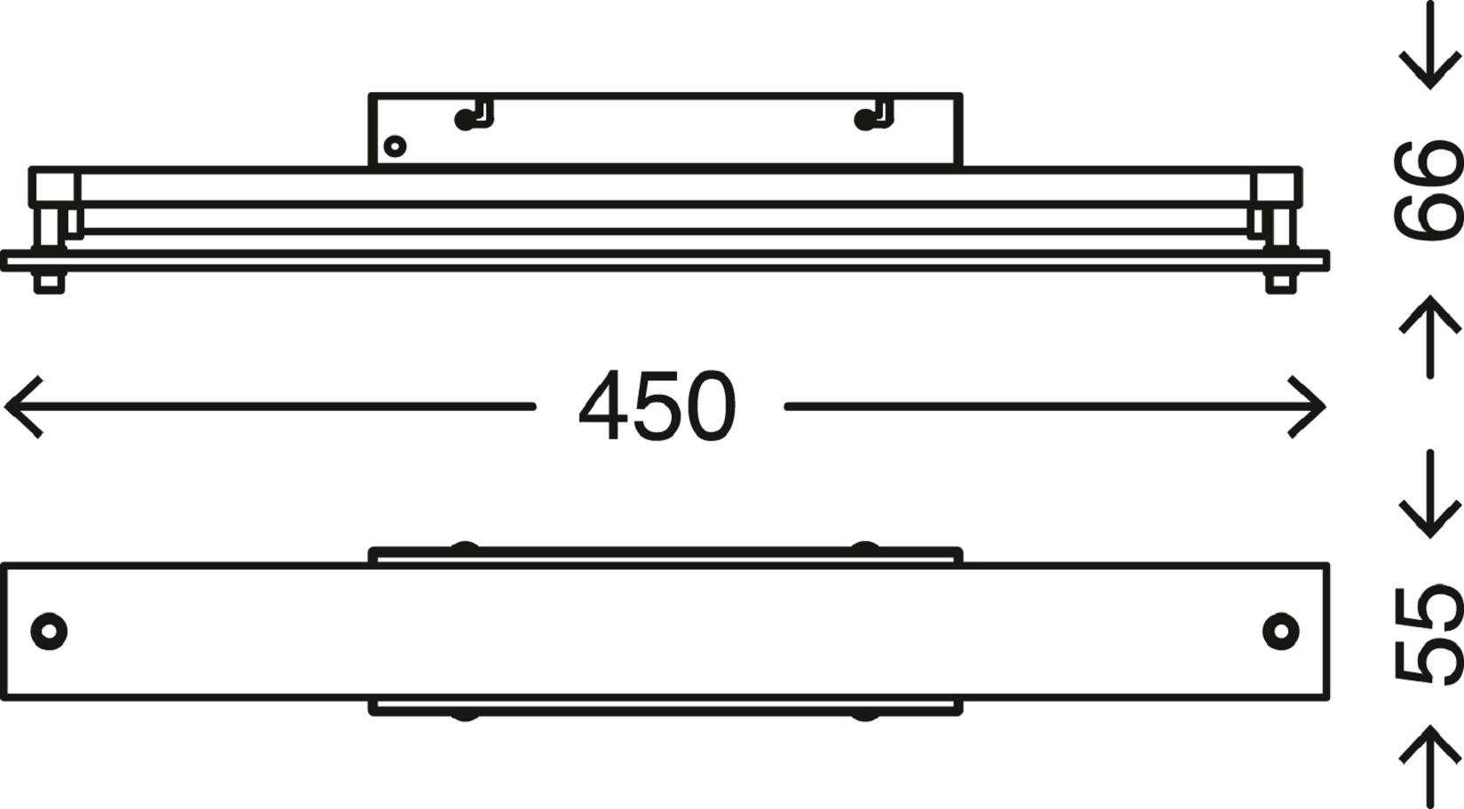 LED Badleuchte Spiegelleuchte Dimmbar 500lm Chrom 4000K/2700K