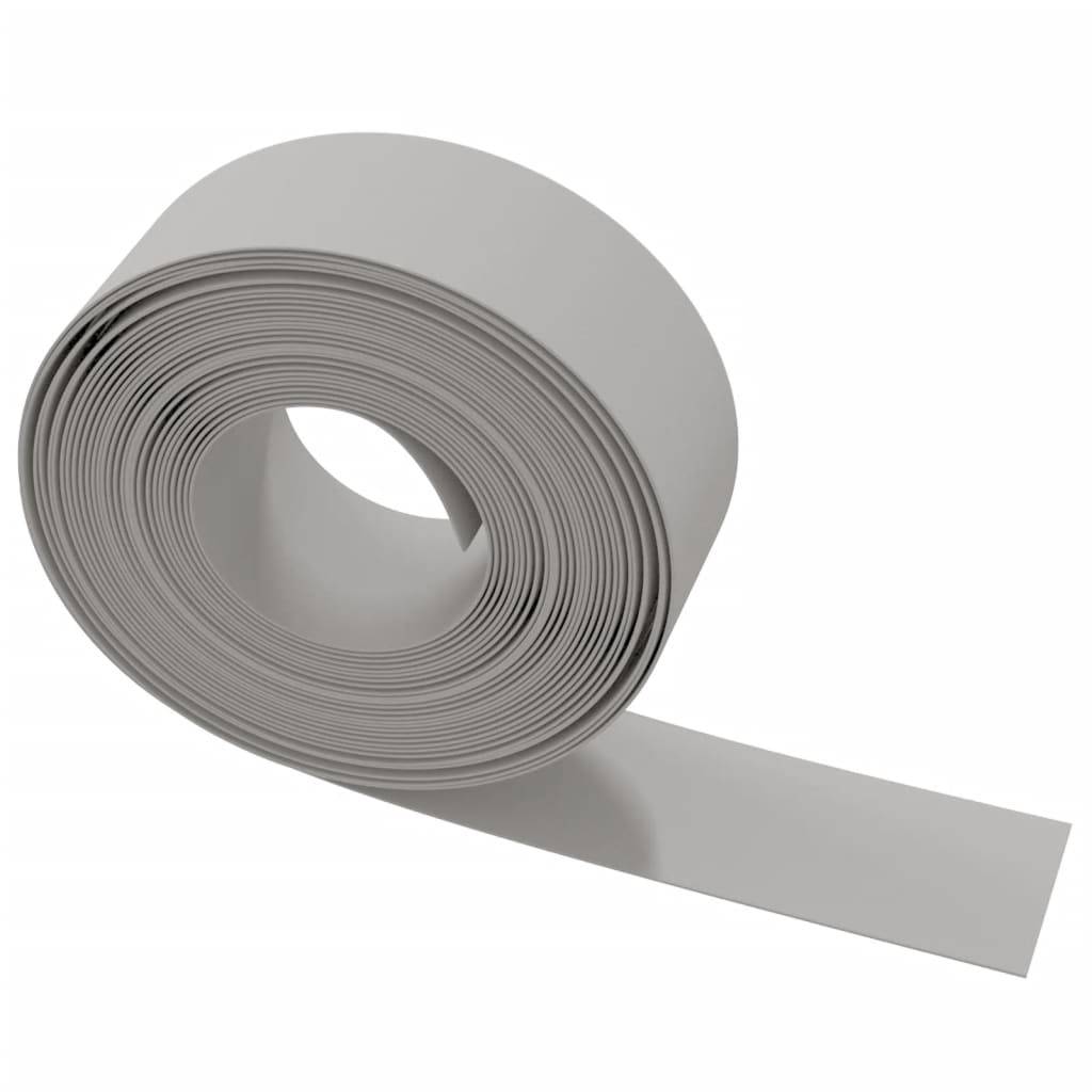 vidaXL Rasenkanten 2 Stk. Grau 10 m 20 cm Polyethylen