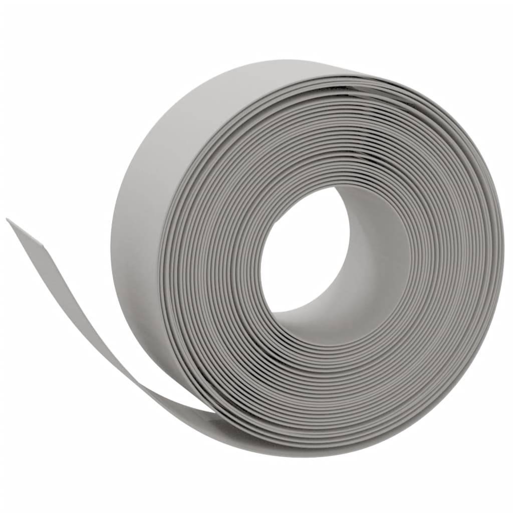 vidaXL Rasenkanten 2 Stk. Grau 10 m 20 cm Polyethylen