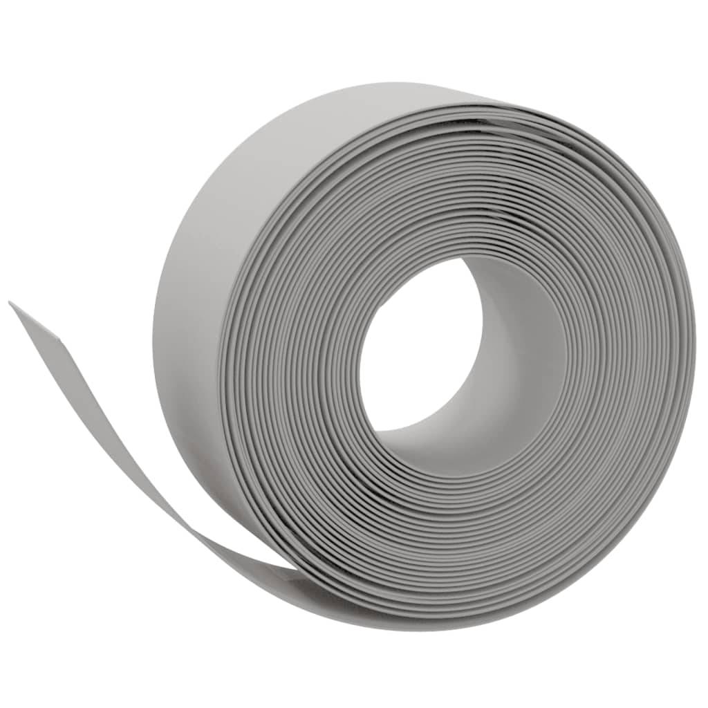 vidaXL Rasenkanten 3 Stk. Grau 10 m 20 cm Polyethylen