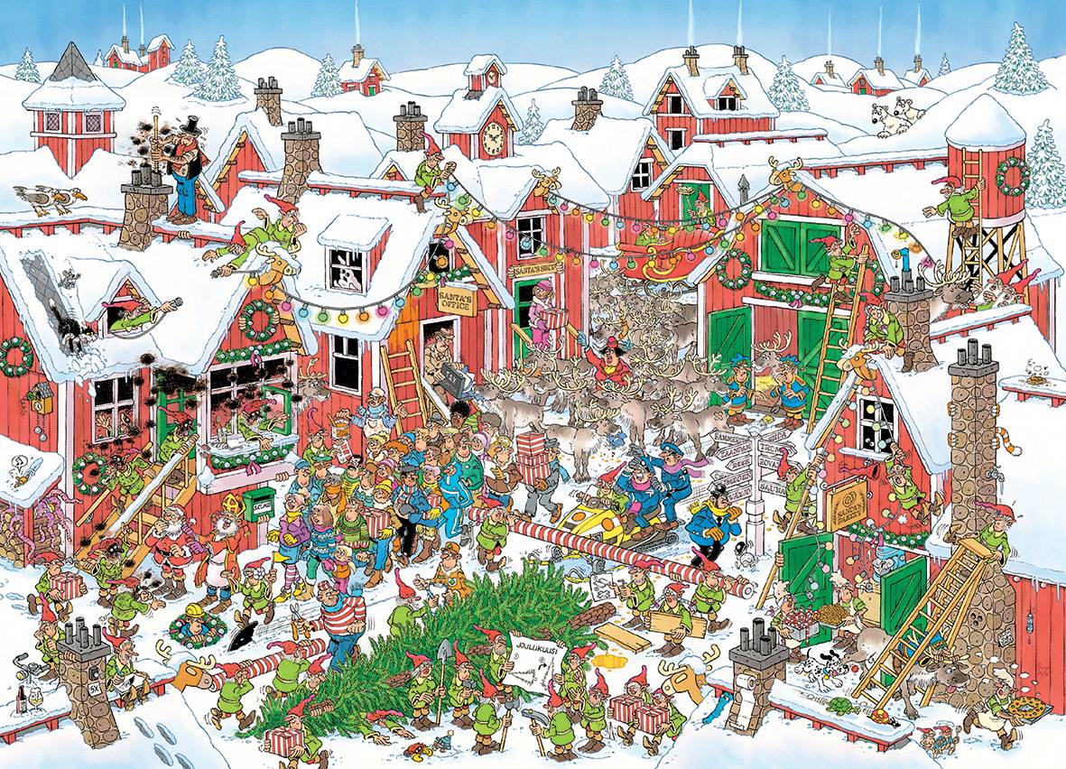 Jumbo 20075 Jan van Haasteren Das Dorf des Weihnachtsmanns 1000 Teile Puzzle