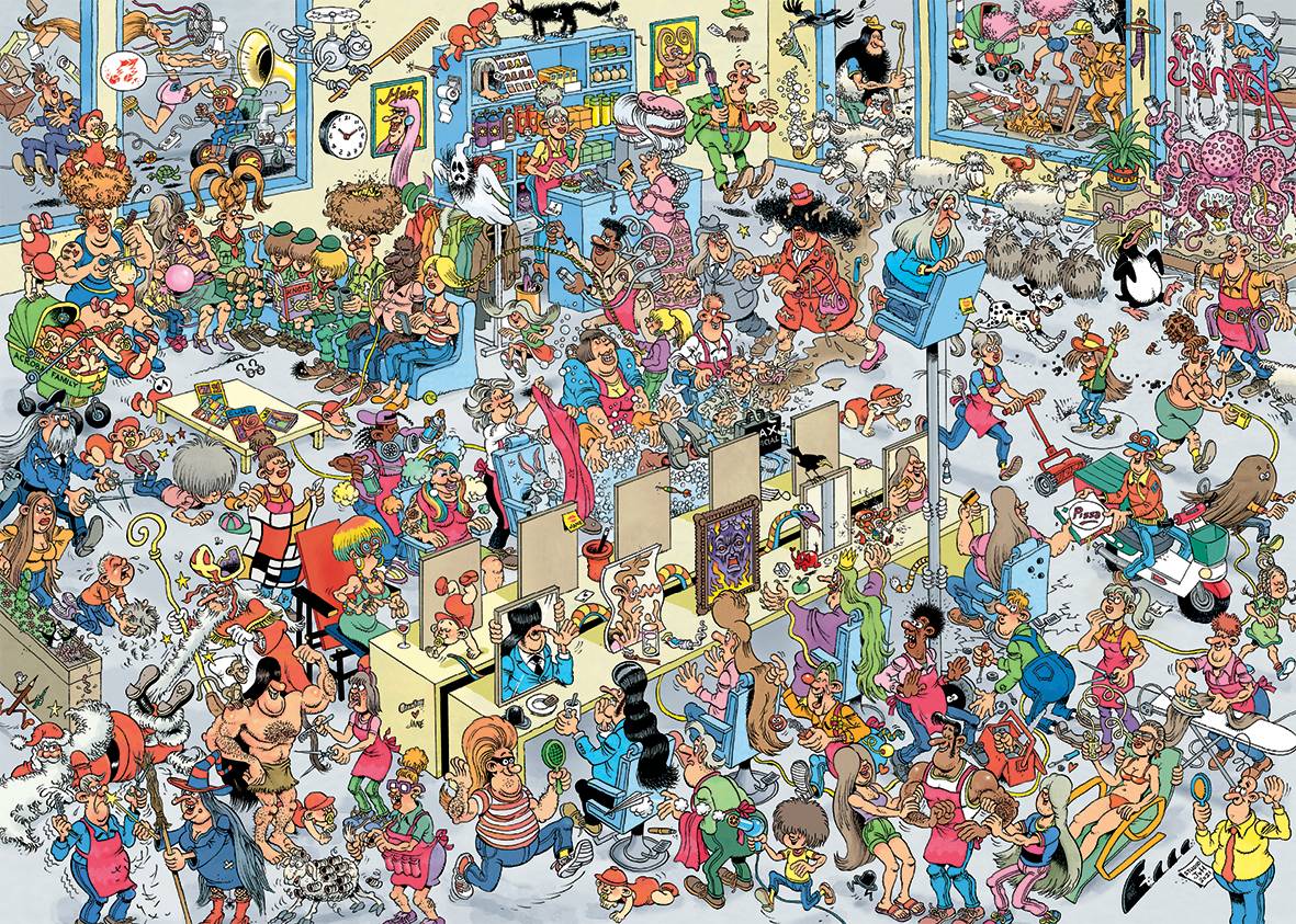 Jumbo 20070 Jan van Haasteren Beim Friseur, 1000 Teile Puzzle