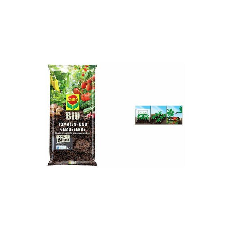 COMPO BIO Tomaten- und Gemüseerde, torffrei, 20 Liter