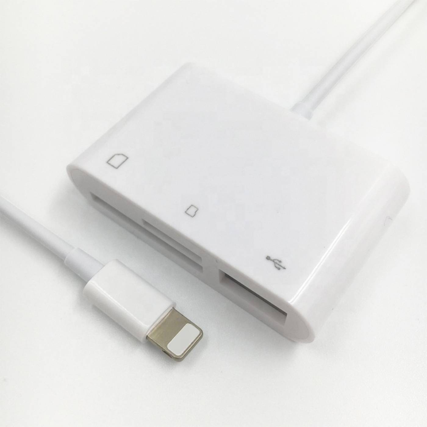 ENGELMANN Lightning auf SD-, Mikro-SD und USB-A Buchse