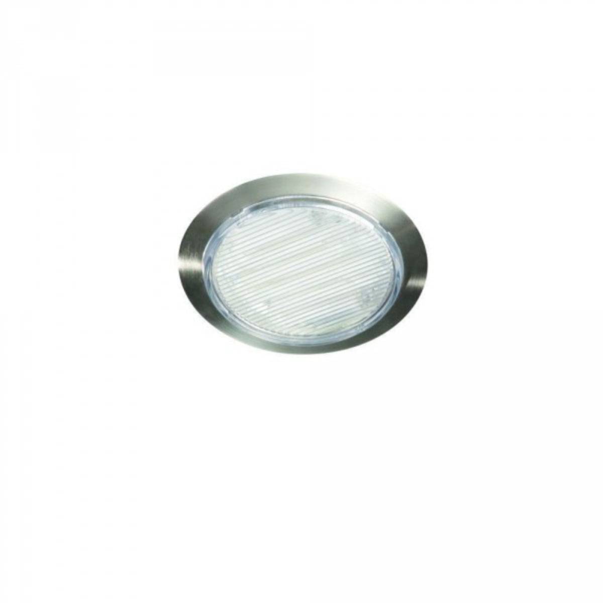 Massive Außenleuchte Einbauspot Stahl Gebürstet Energiespar Ø10cm 7W IP23 2700K