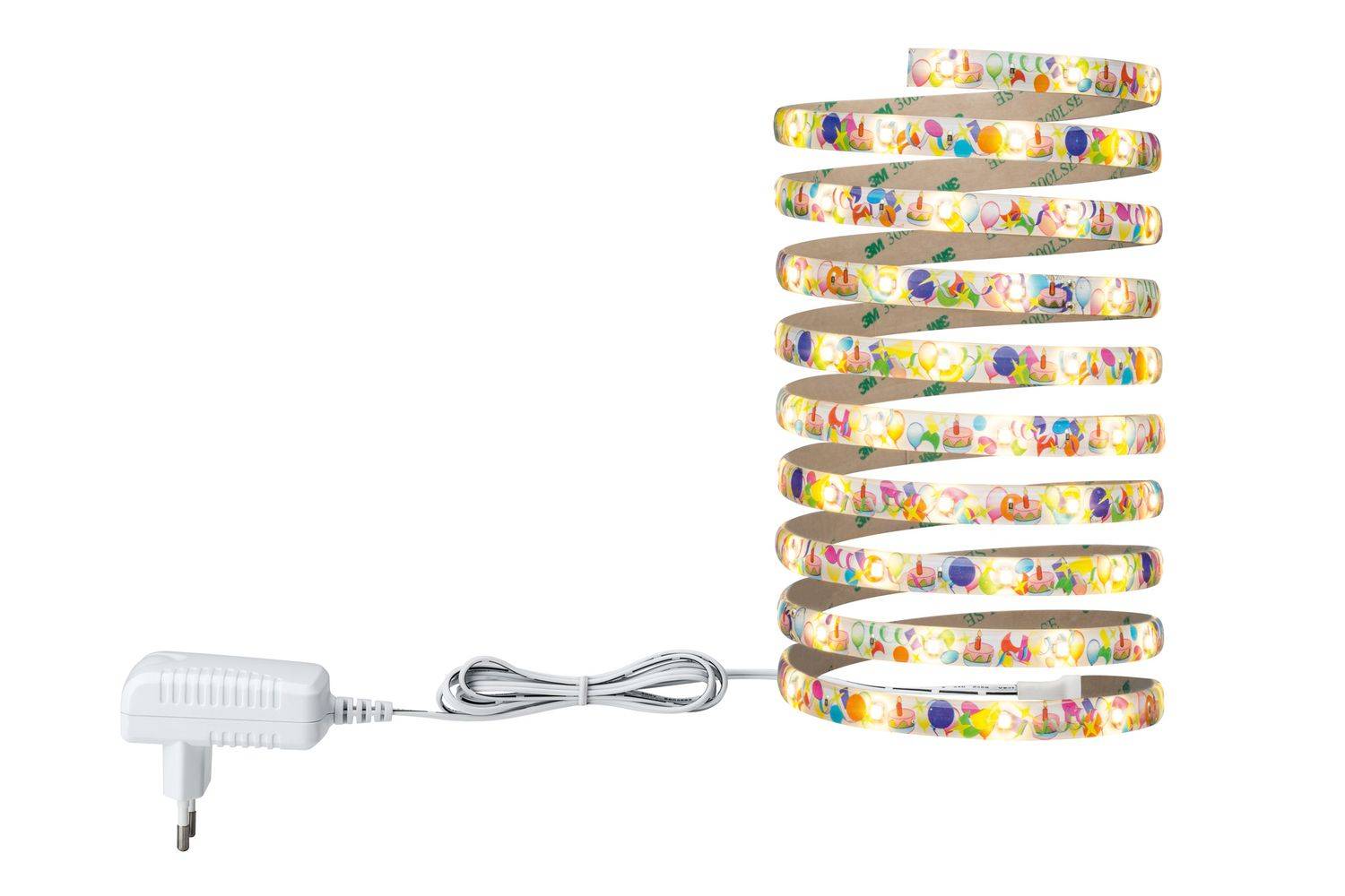 Buntes Party LED Stipe Set 3m Länge 2700K 7,2W/230V Selbstklebend 270lm