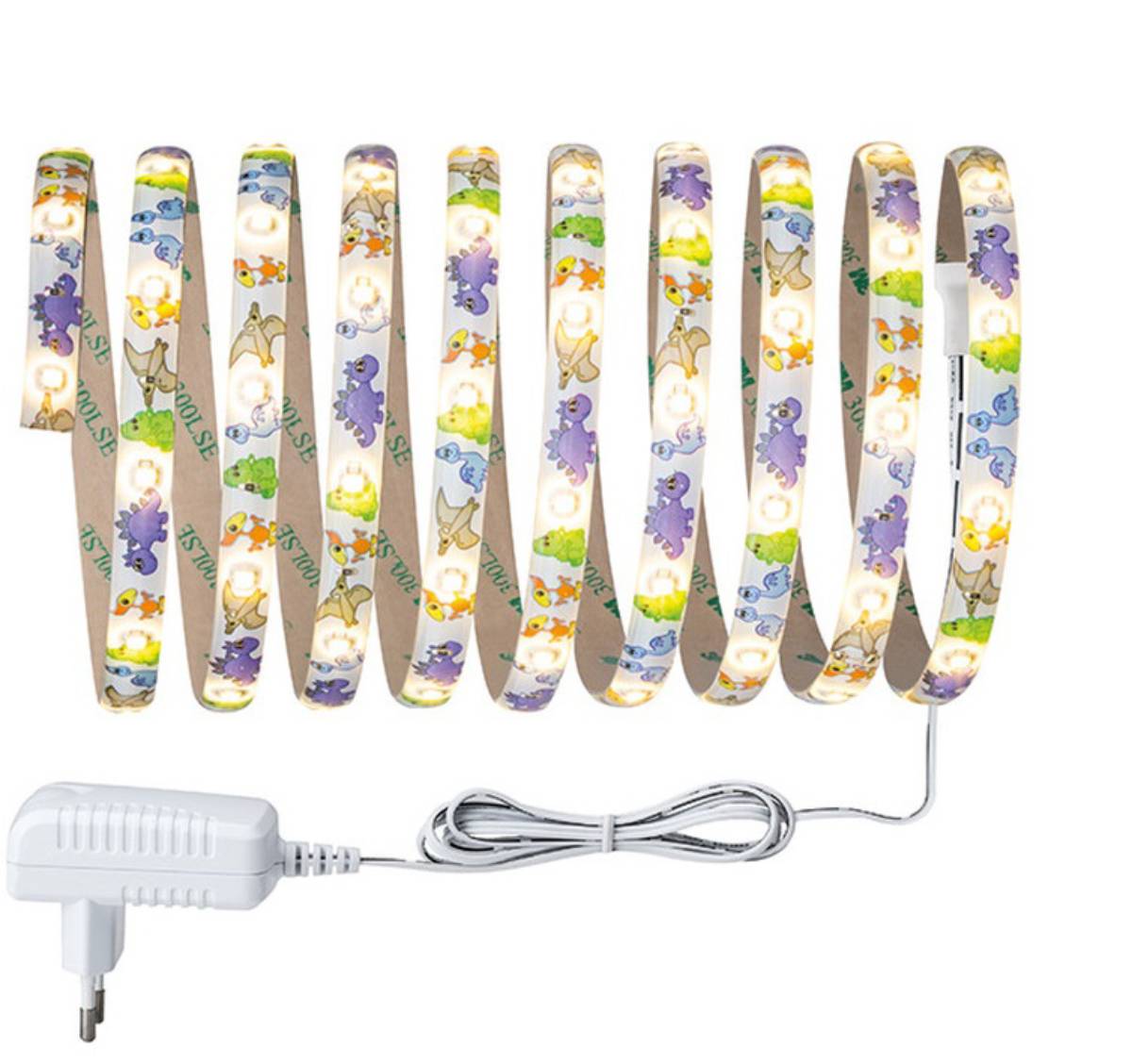 Party LED Stipe Set 3m 270Lumen 7,2W Kunststoff Deko Selbstklebend Dino 2700K