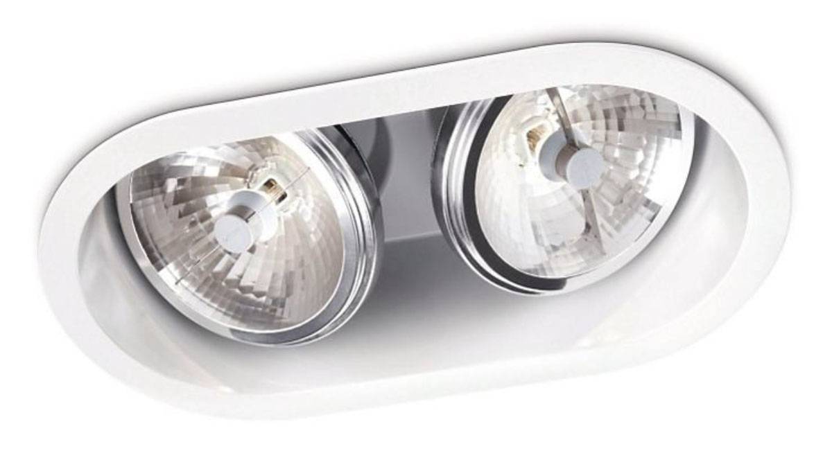 Philips Halogen SmartSpot Einbauspot 2-flammig Dimmbar Drehbar Weiß IP23 30W