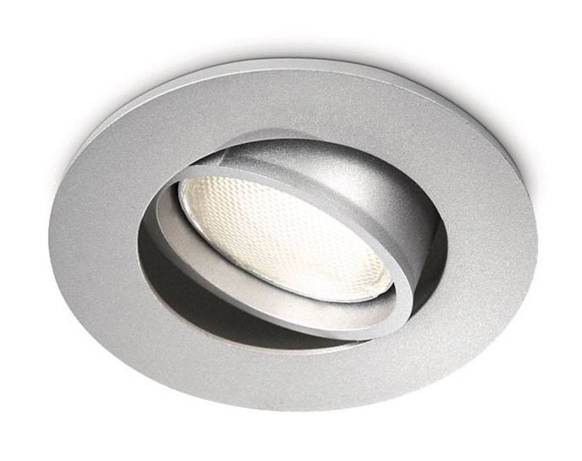 Philips Smartspot 1x GU10 Energiespar Einbauleuchte Aluminium Warmweiß