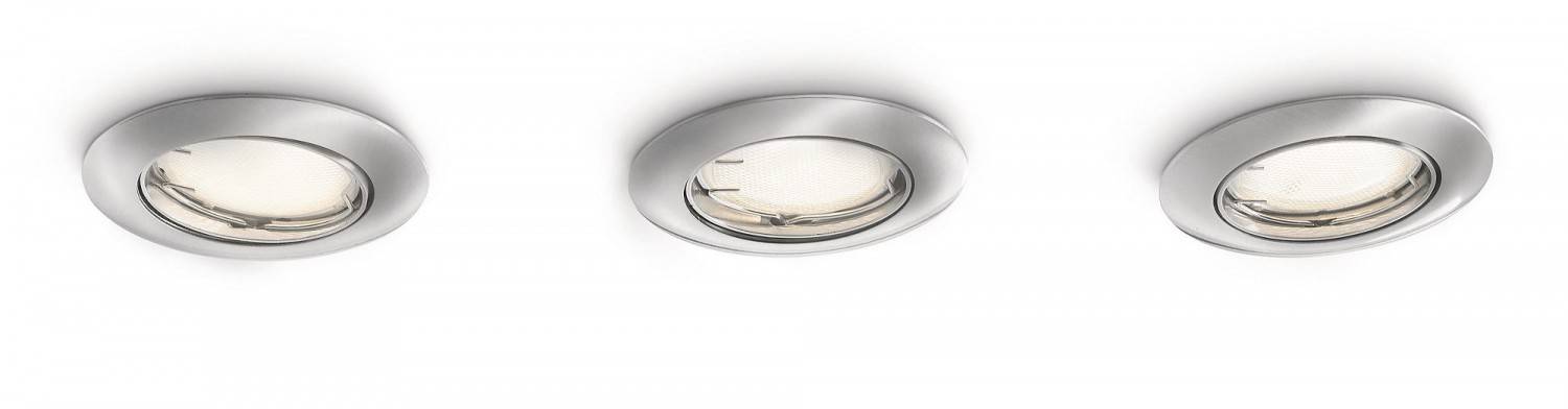 Massive Einbaustrahler Venza 3er Set Einbauspots 3x GU10 10W 2700K Warmweiß IP23